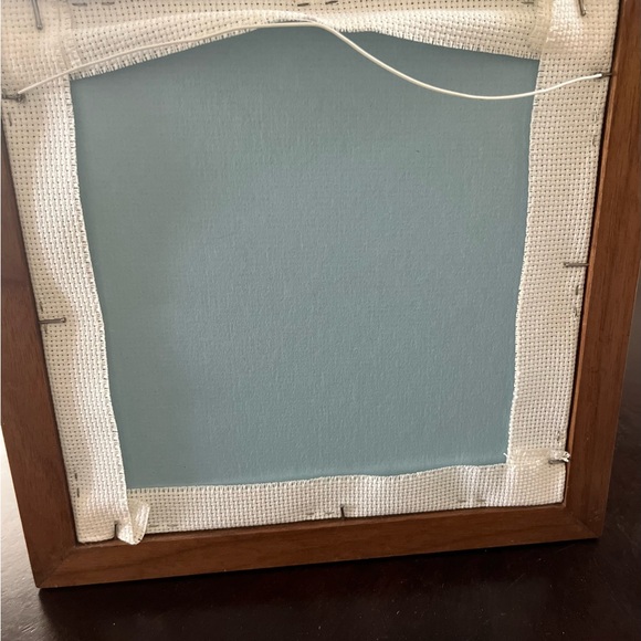 Needlepoint Framed Green Hummingbird Square 9 1/4” Vintage “Humming Along” - Picture 6 of 7